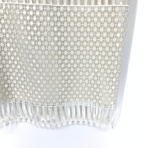 Marchesa Notte Dress Women's Sz 4 Netted Sequin Crochet Lace Mini Cocktail White - Picture 5 of 8